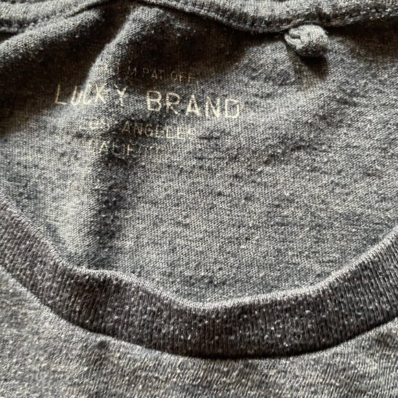 BUNDLE & SAVE! Men's LUCKY BRAND blue-grey t-shirt, surfing bear, size L - Picture 3 of 3